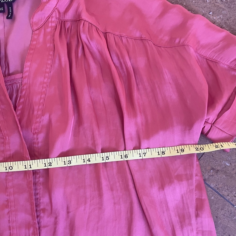 NIC+ZOE Satin Coral Blouse - Picture 8 of 9